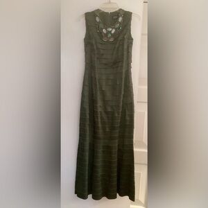 Adrianna Papell Embelished Neckline Gown